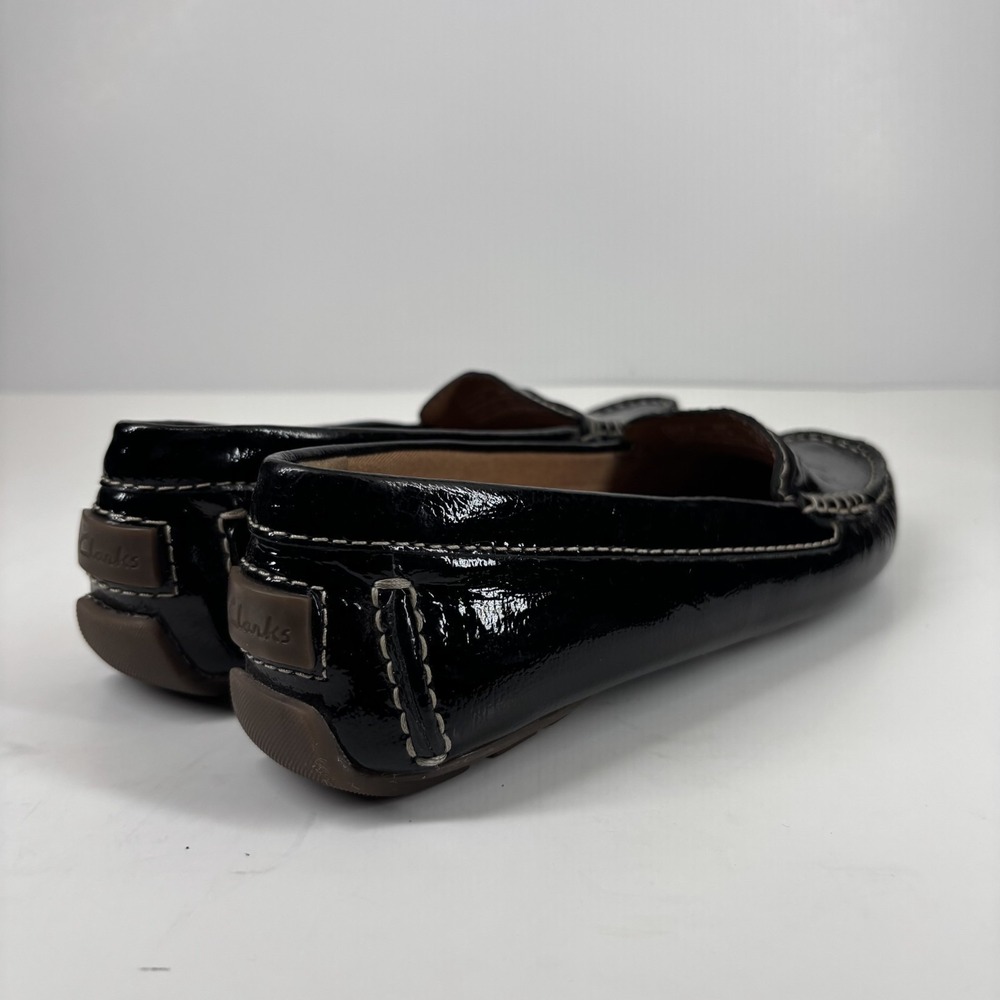 Clarks Dunbar Granby Women's US 8M Black Patent Leather Slip-On Loafers 66618 - Picture 12 of 16